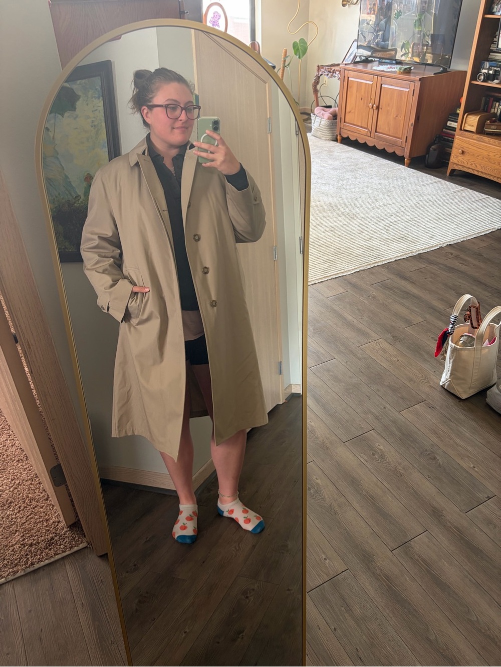 London Fog Light Beige Trench Coat